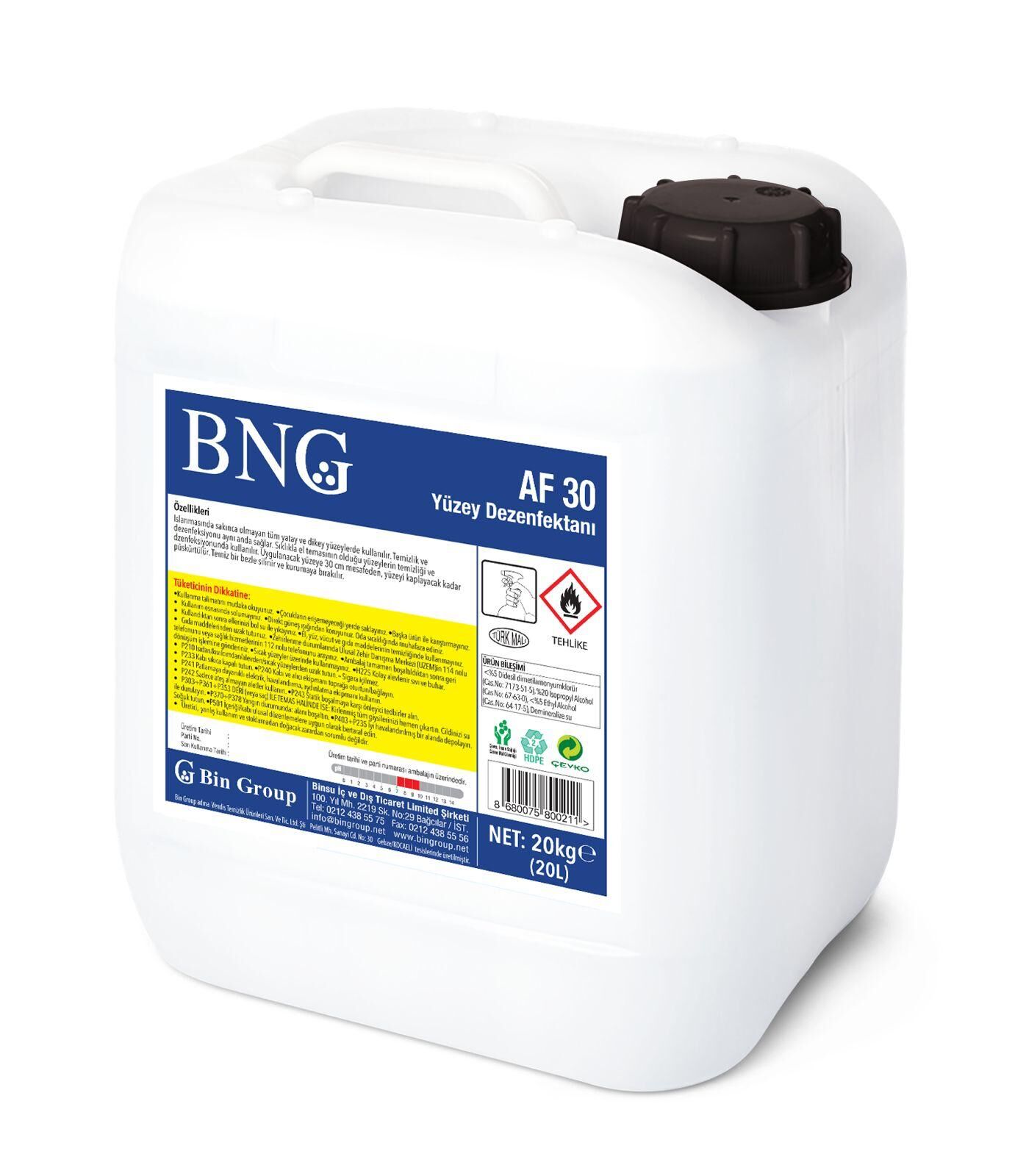 BNG AF 30 Yüzey Dezenfektanı 5 Lt