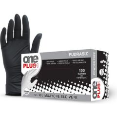 One plus Lateks Muayene Eldieni Pudrasız  (100 Adet) BEYAZ VE SİYAH