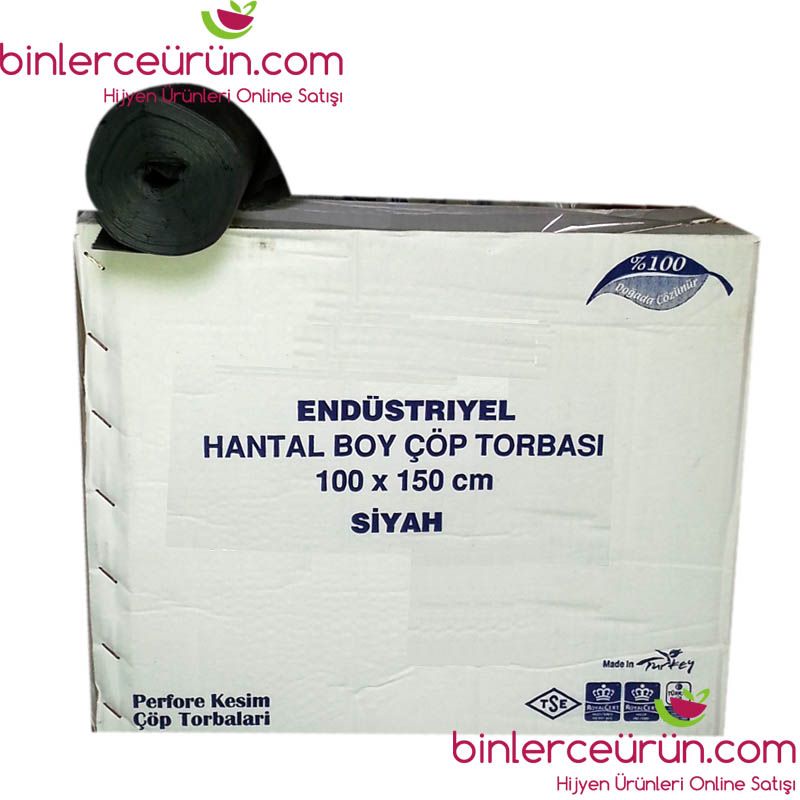 BNG Endüstriyel Çöp Poşeti Hantal Boy (100 x 150 cm 100 adet) SİYAH